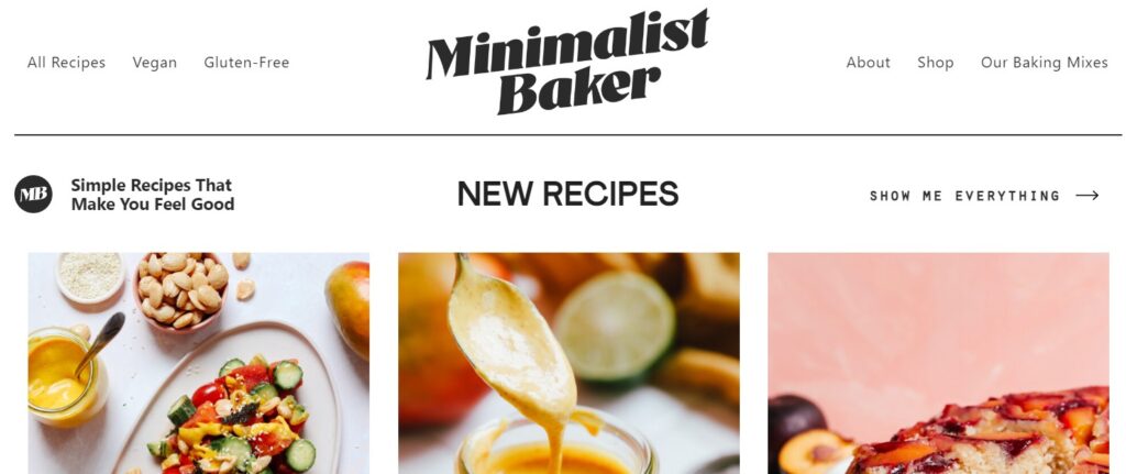 Minimalist Baker food blog